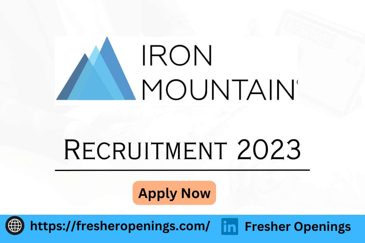 Iron Mountain Freshers Recruitment 2023