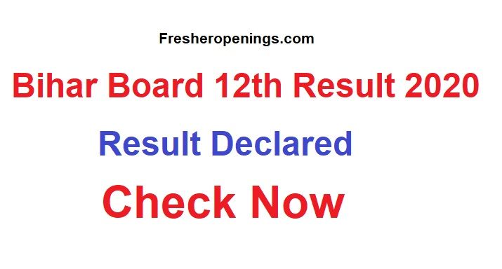 Bihar Board 12th Result 2020