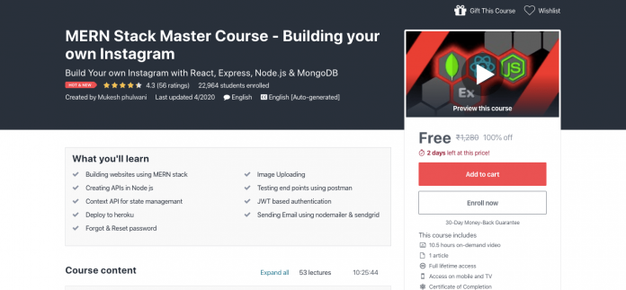Free MERN Stack Course