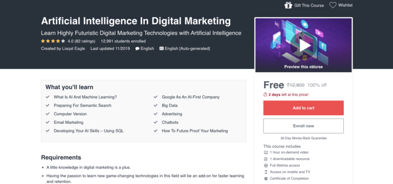 Free Artificial Intelligence Course