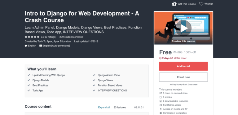 Free Django Certification Course