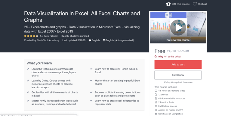 Free Data Visualization Course