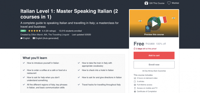 Free Italian Language Course