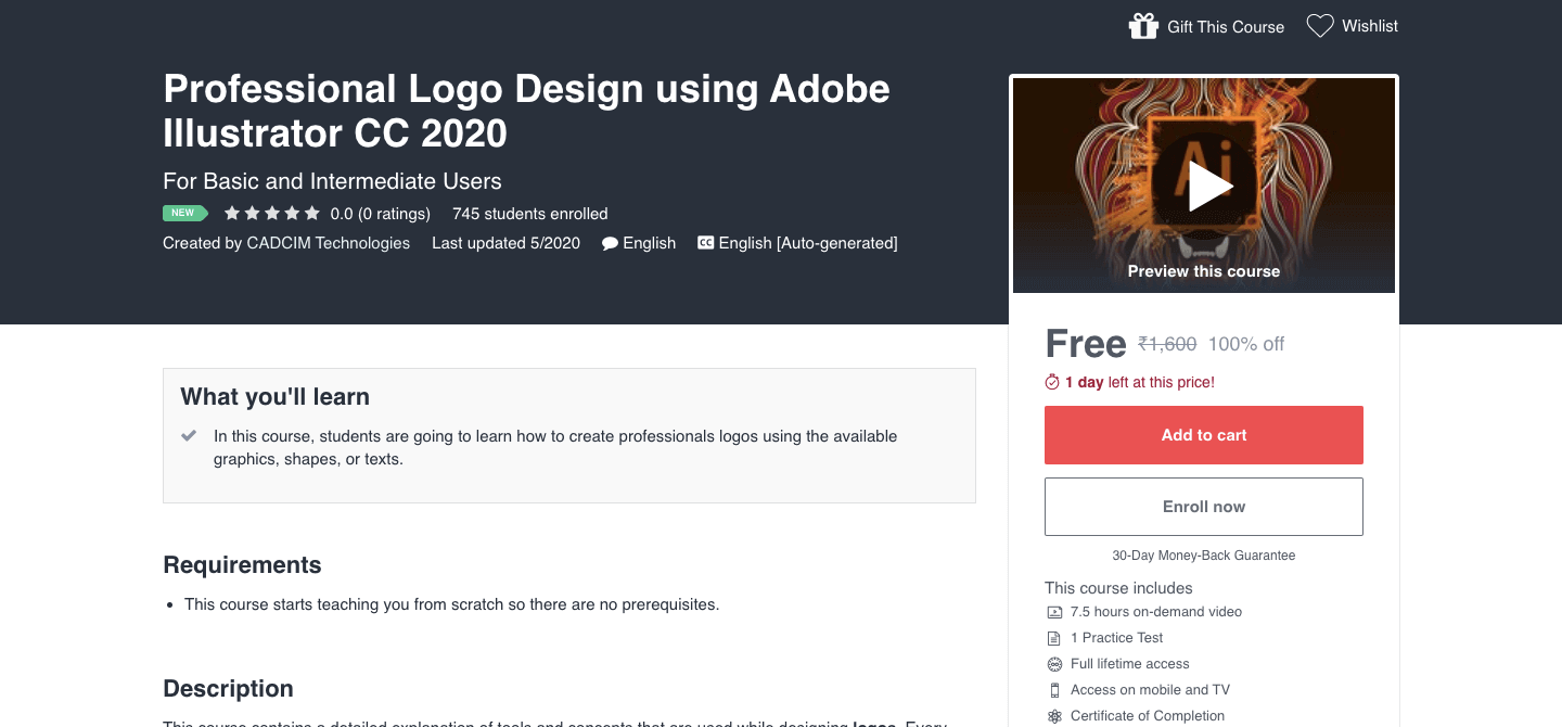 Free Adobe Illustrator CC Course