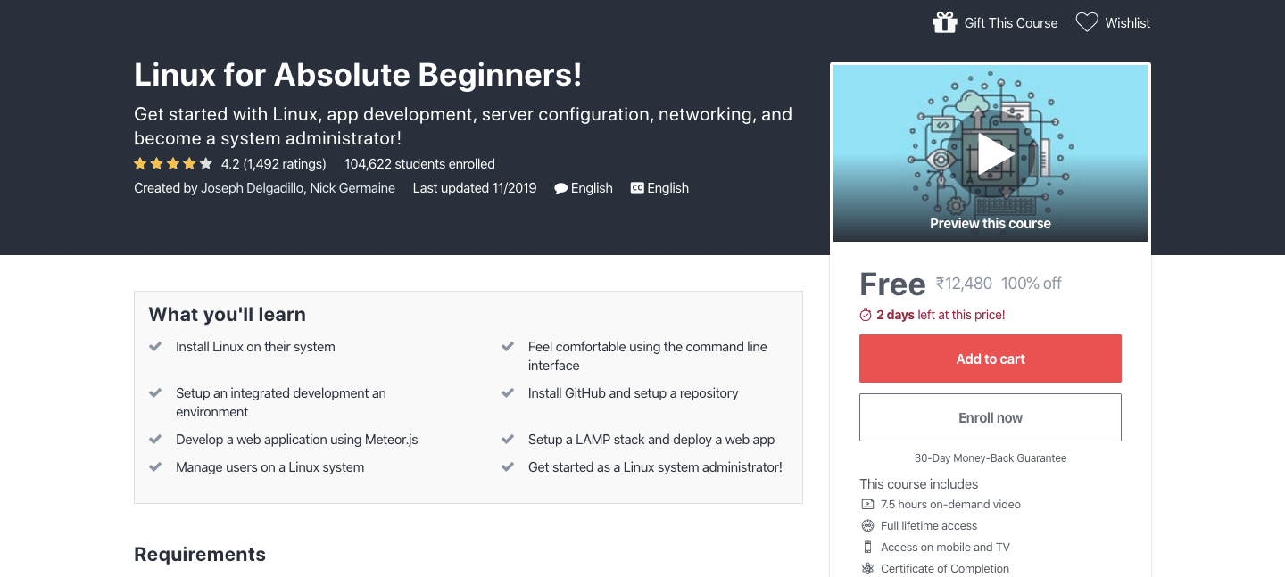 Free Linux Certification Course