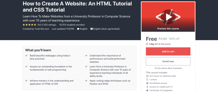 Free Website Creation Course
