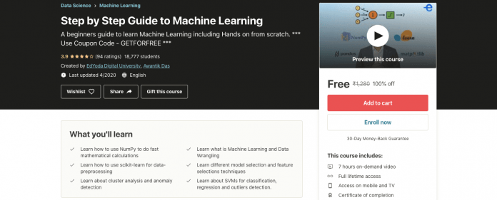 Free Machine Learning Beginner Course