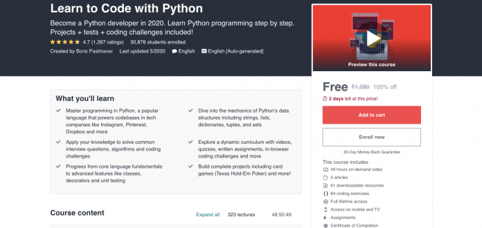 Free Python Coding Course
