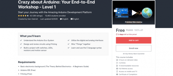Free Arduino Course | End-to-End Workshop | Level 1 | 100% Free Certification Course |