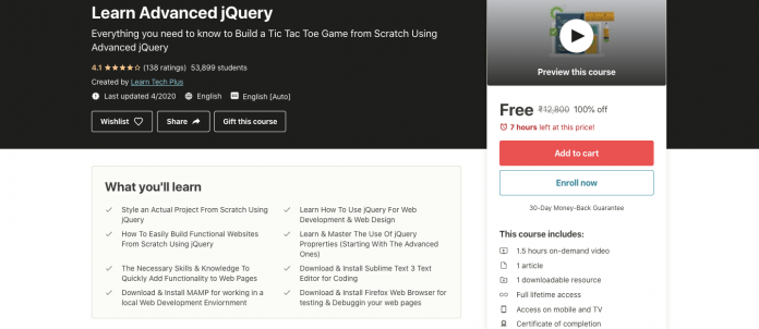 Free JQuery Course