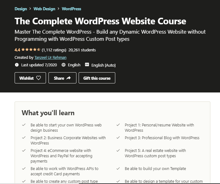WordPress Free Online Course