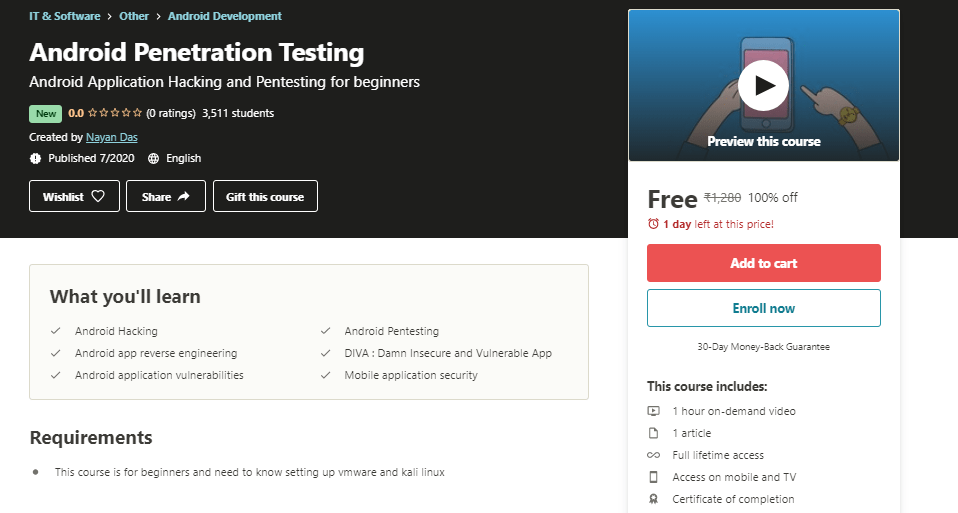 Free Android Penetration Testing Course