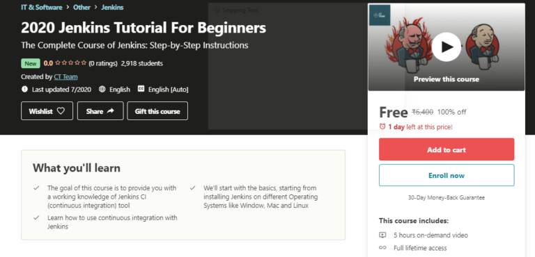 Jenkins Online Free Course