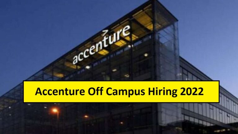 Accenture Freshers Recruitment 2022
