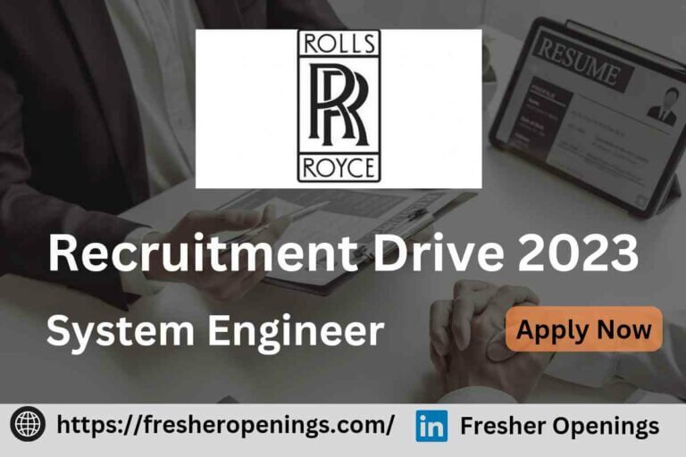 Rolls Royce Freshers Recruitment 2023