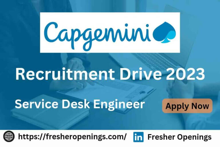 Capgemini Hiring 2023 For Service Desk Engineer Apply Now