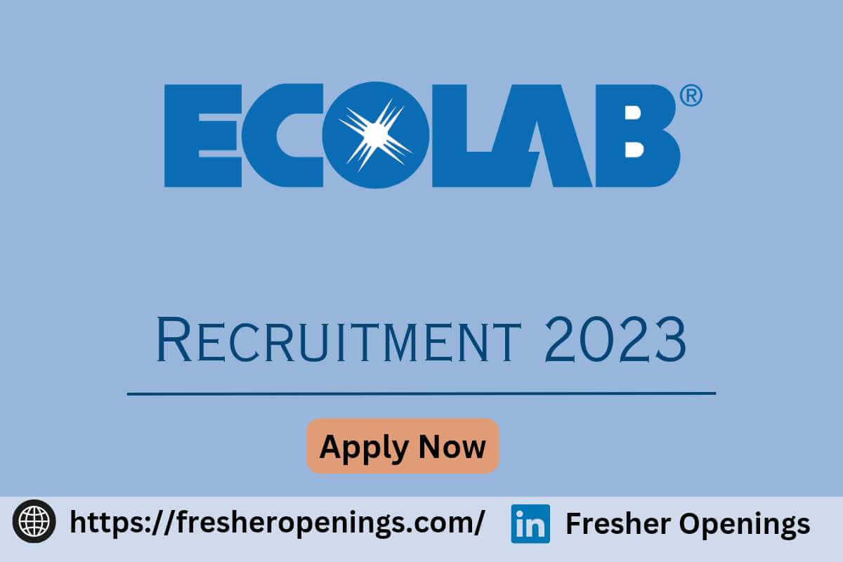 Ecolab Careers Recruitment 2023