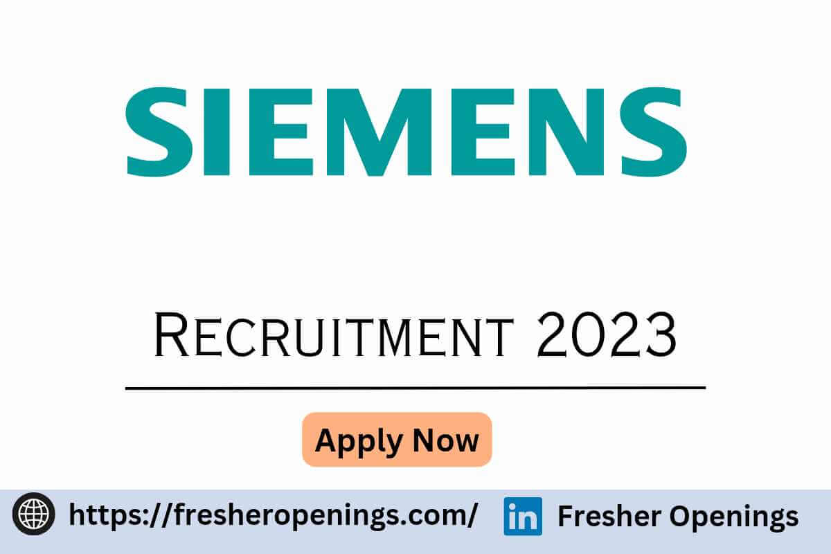Siemens Off Campus Hiring 2023