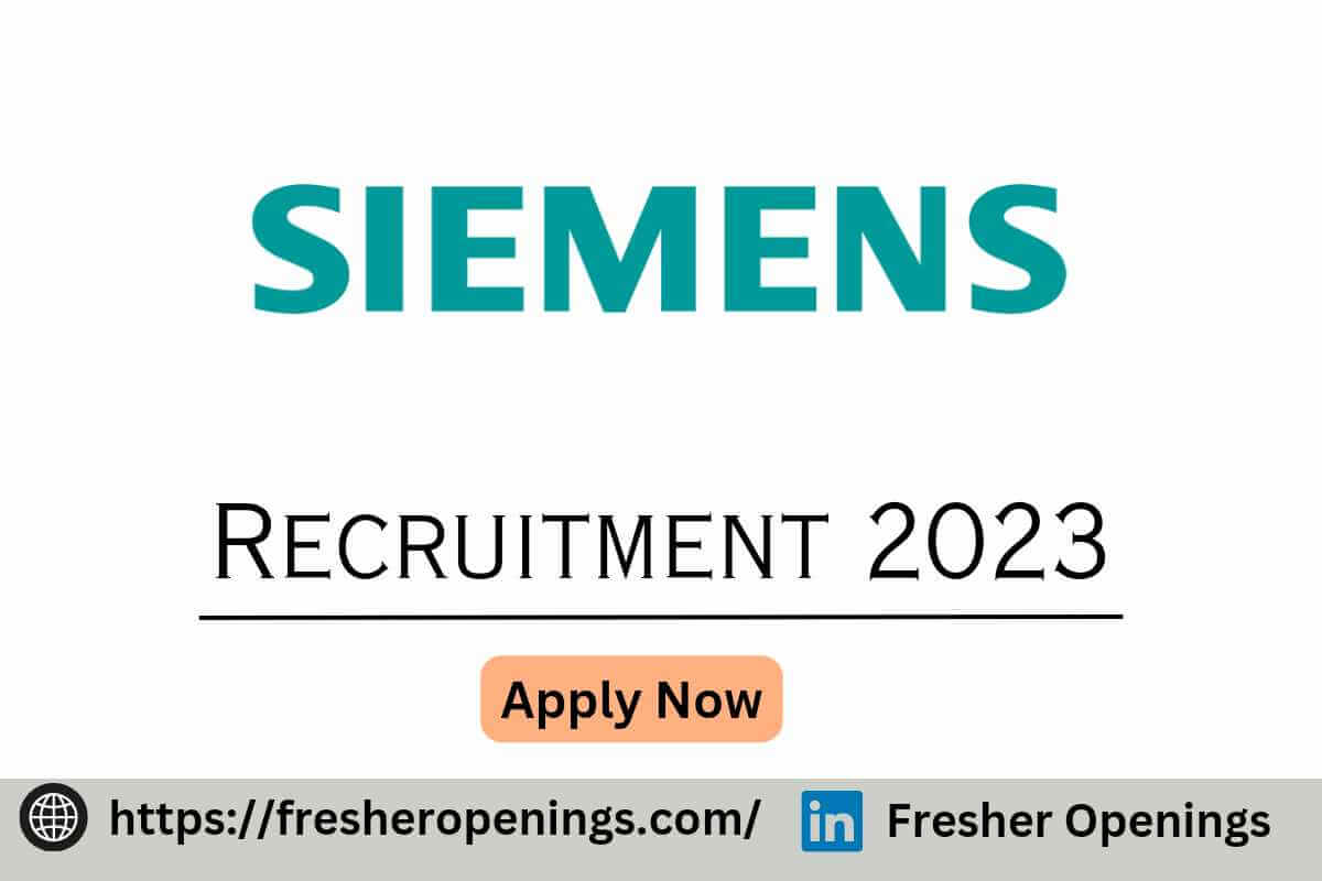 Siemens Career Jobs 2023
