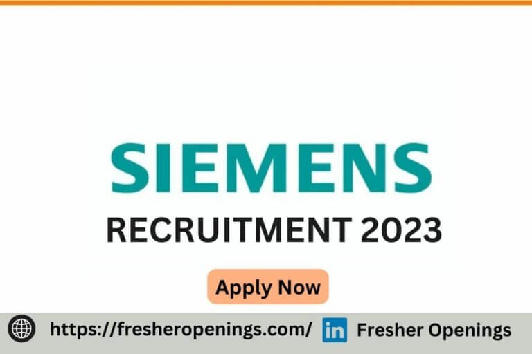 Siemens Recruitment Drive 2023