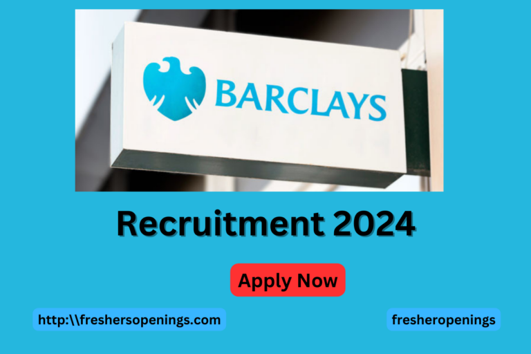 Barclays freshers Job Opening 2024