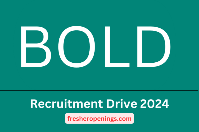 Bold Recruitment Drive 2024
