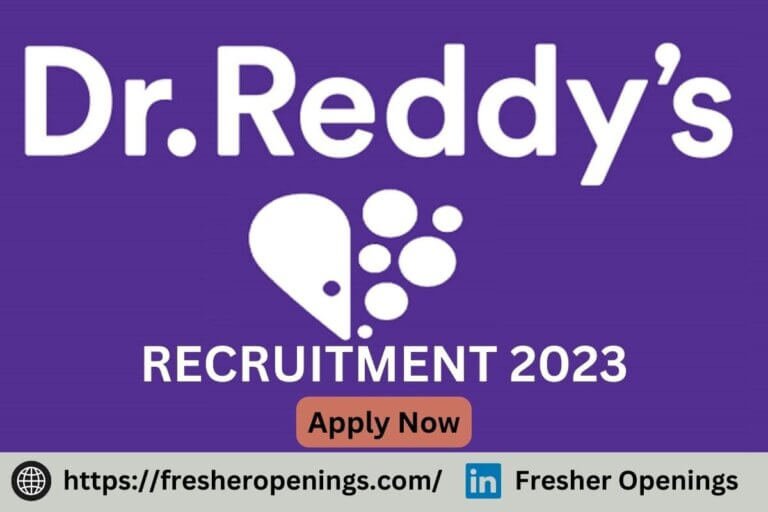 Dr Reddy Lab Jobs for Freshers 2023-2024
