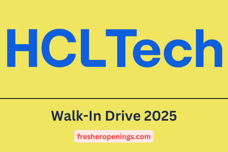HCLTech Interview Drive 2025 for Freshers