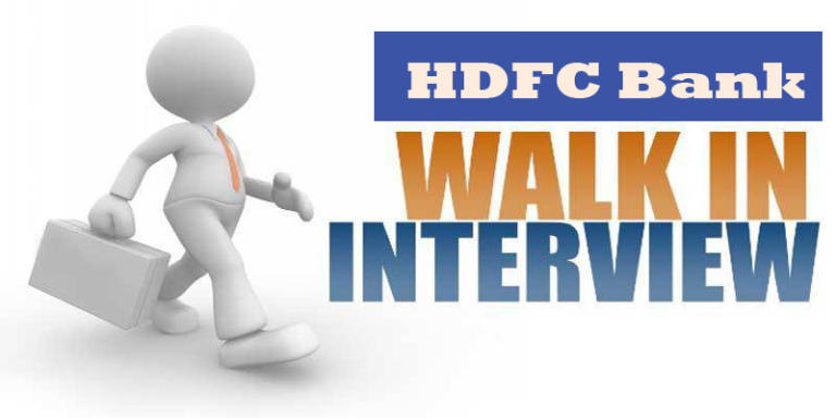 HDFC Bank Walk-in Interview