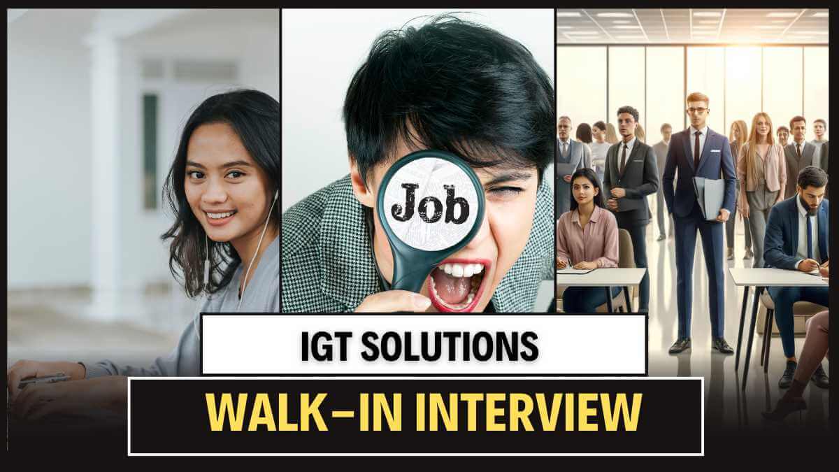 IGT Job Vacancy for Freshers