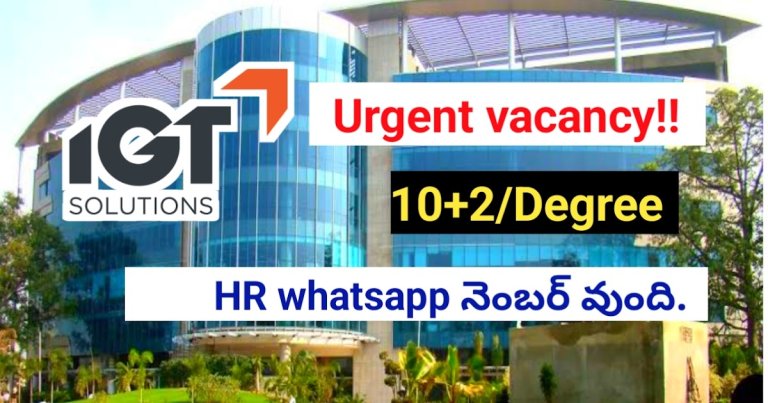 IGT Solutions Pune Walk in Interview