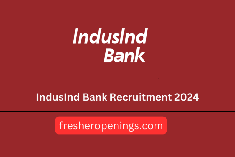 IndusInd Bank Jobs Drive 2024