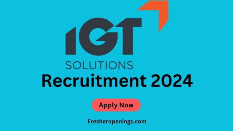 IGT Solutions Recruitment 2024