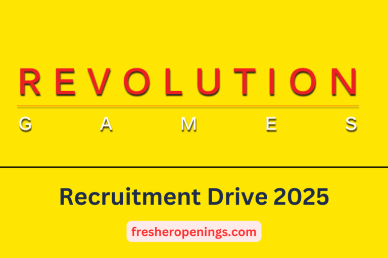 Revolution Games Walk-in 2025 for Freshers