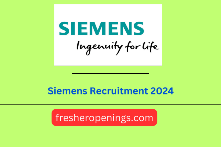 Siemens Recruitment 2024