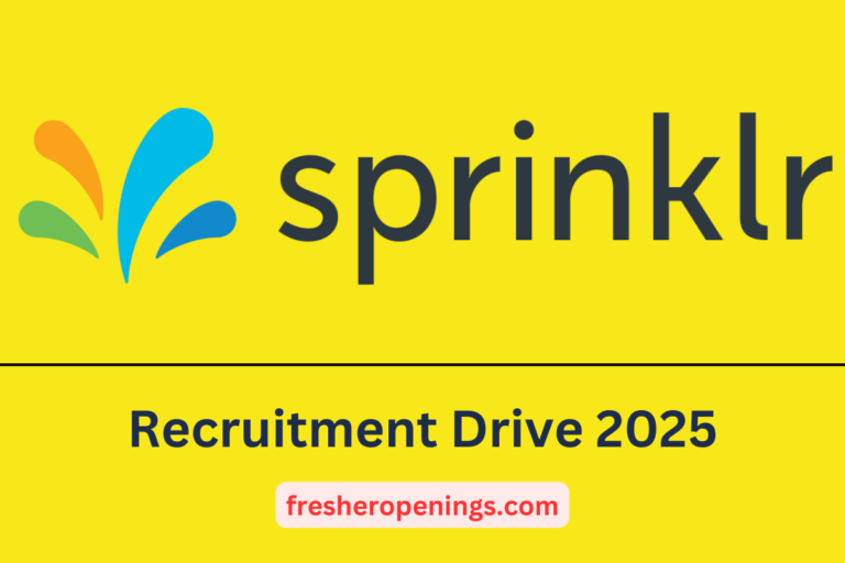 Sprinklr Recruitment 2025