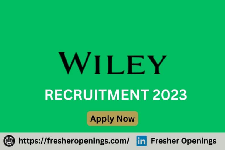 Wiley Fresher Jobs 2023-2024