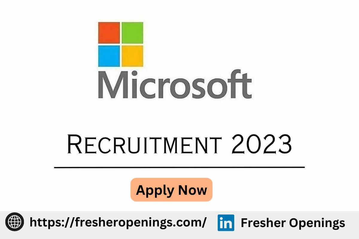 Microsoft Internship Recruitment 2023