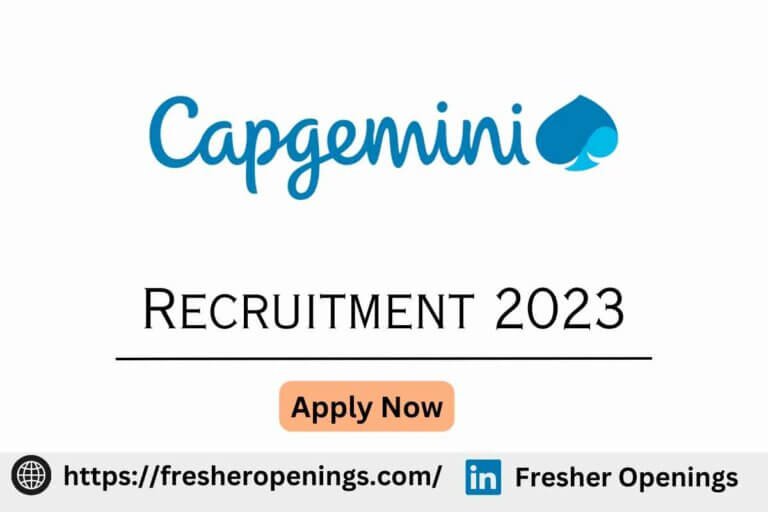 Capgemini Off Campus Hiring 2023