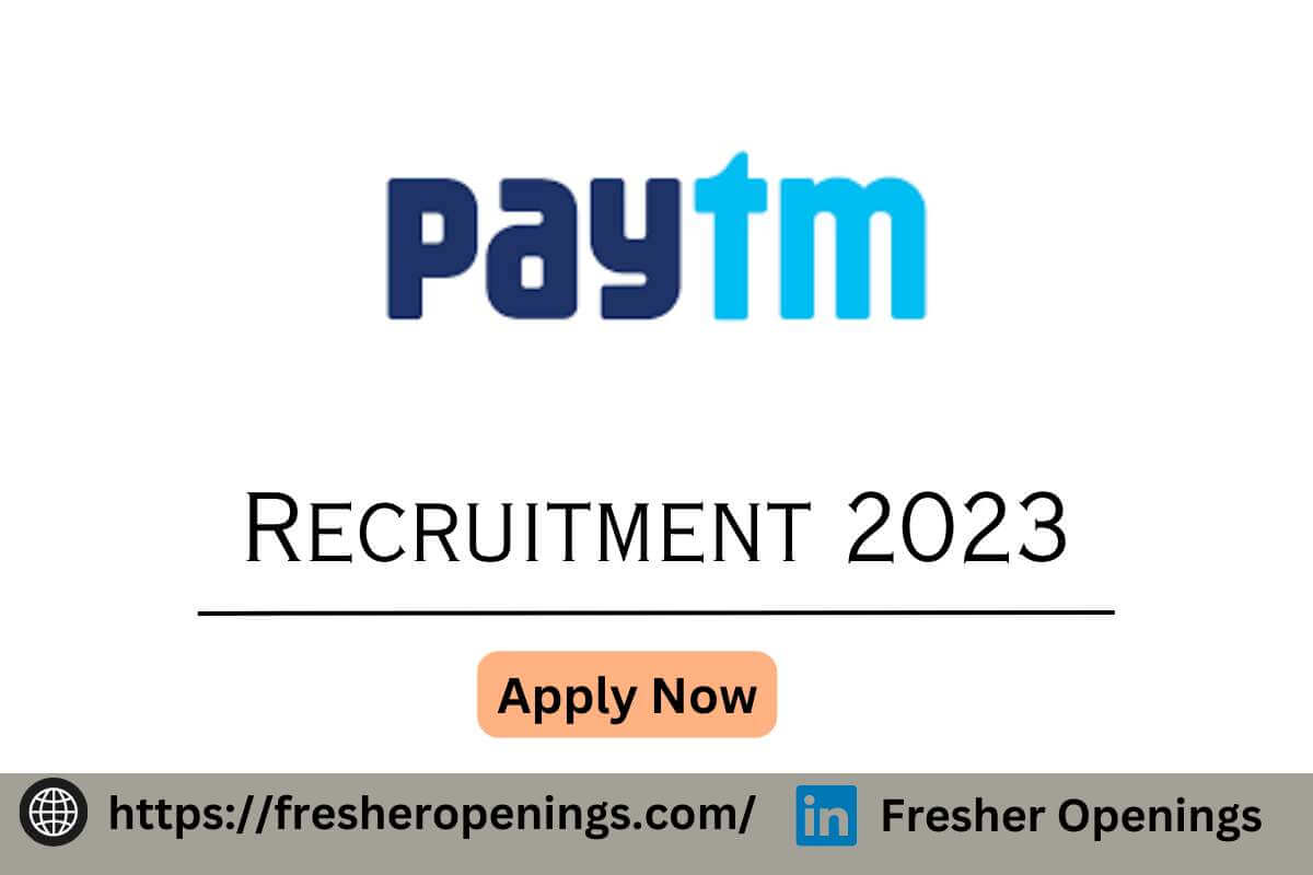 Paytm Internship Recruitment 2023