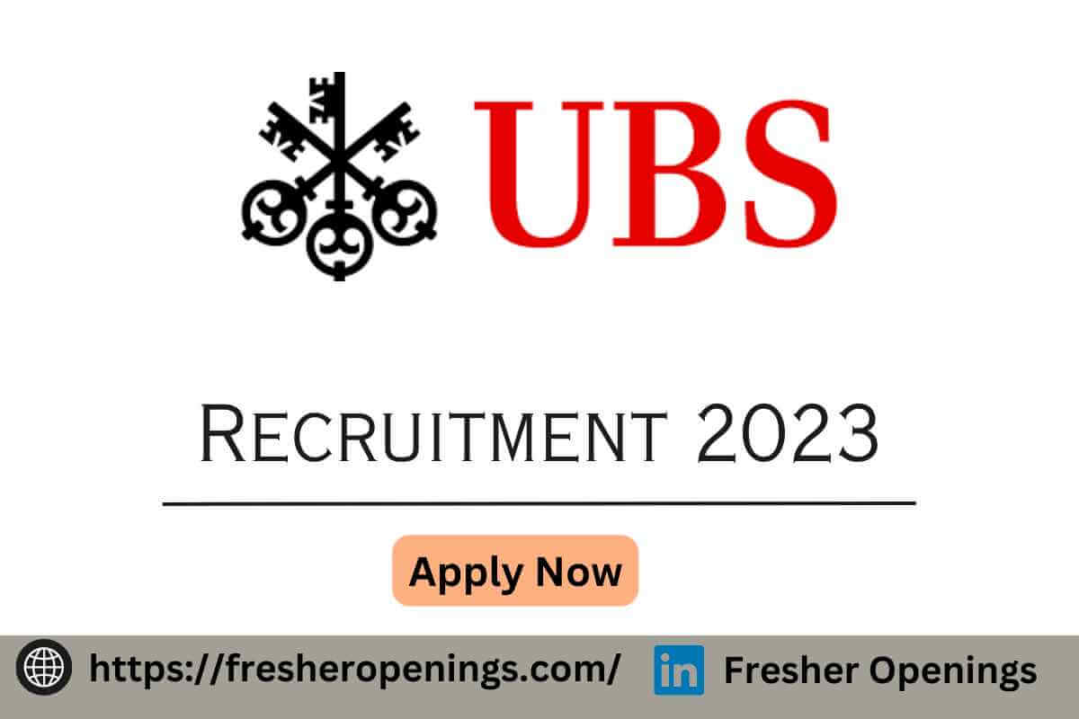 UBS Internship Recruitment 2023