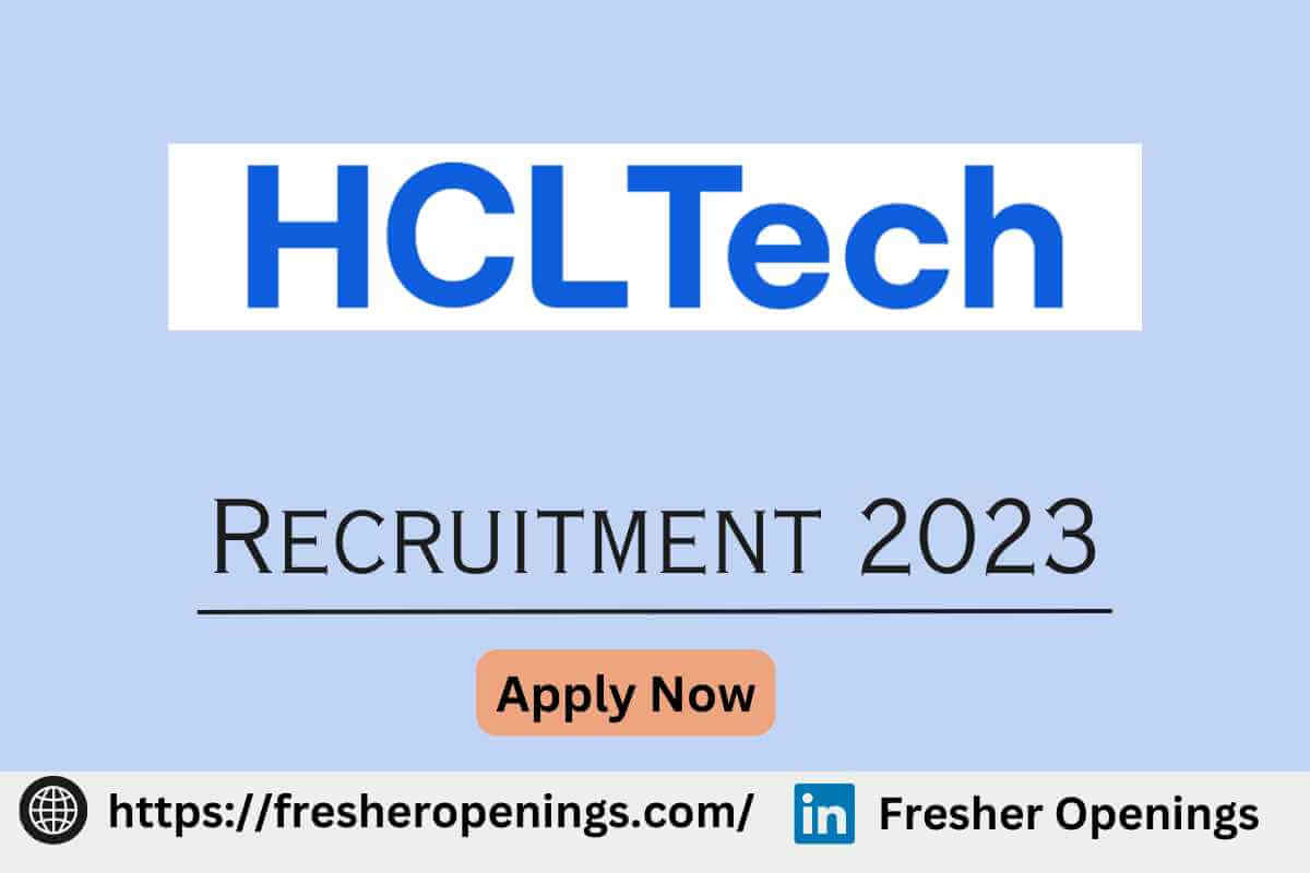 HCLTech Off Campus Hiring 2023